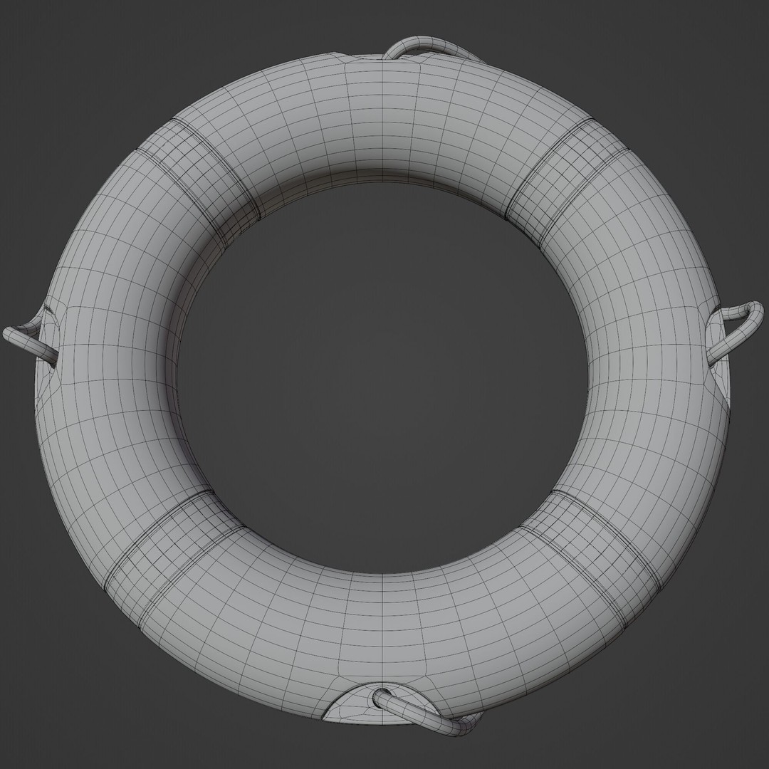 Life Buoy 3D Model – High Detail Rescue Ring, Blender & FBX Formats - View 15