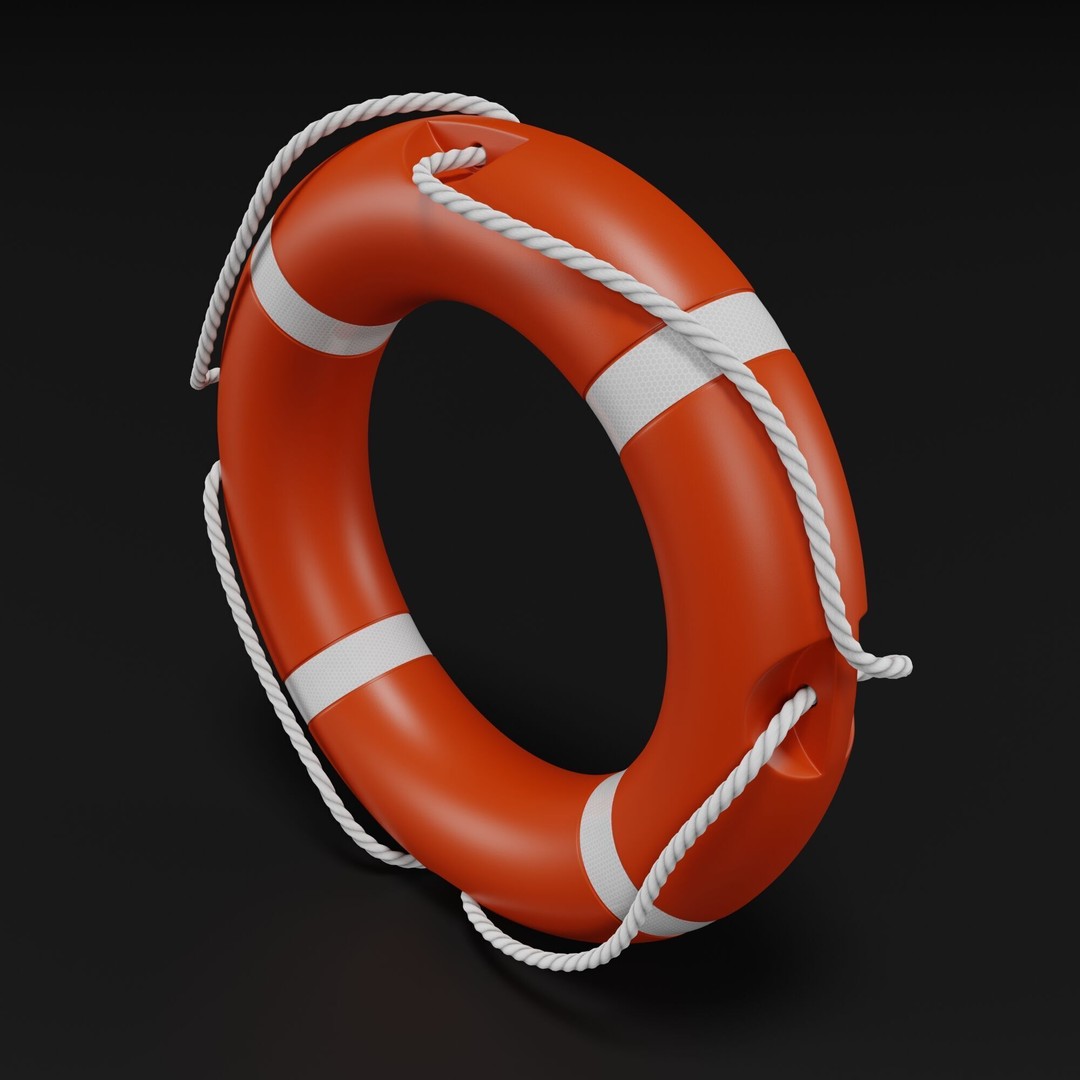 Life Buoy 3D Model – High Detail Rescue Ring, Blender & FBX Formats - View 3
