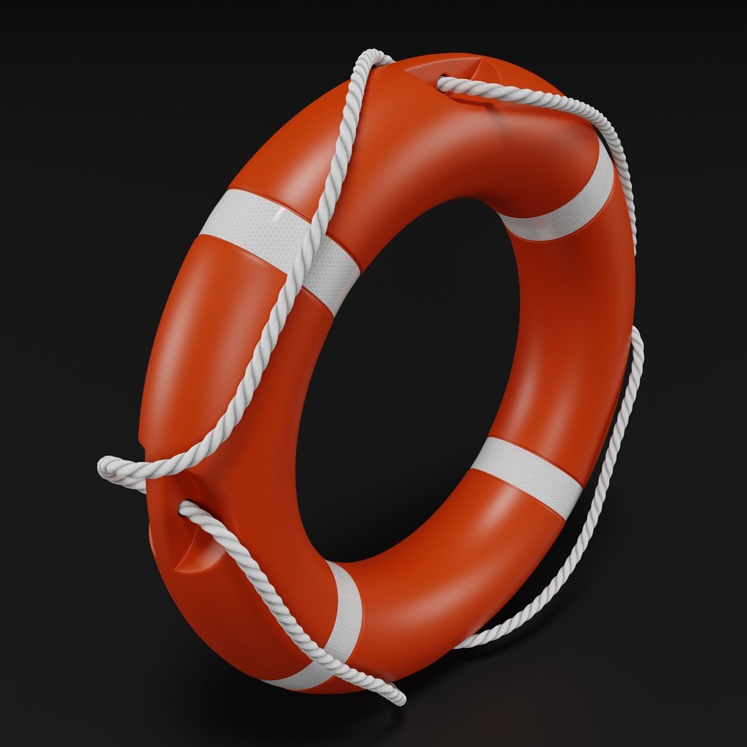 Life Buoy 3D Model – High Detail Rescue Ring, Blender & FBX Formats - View 5