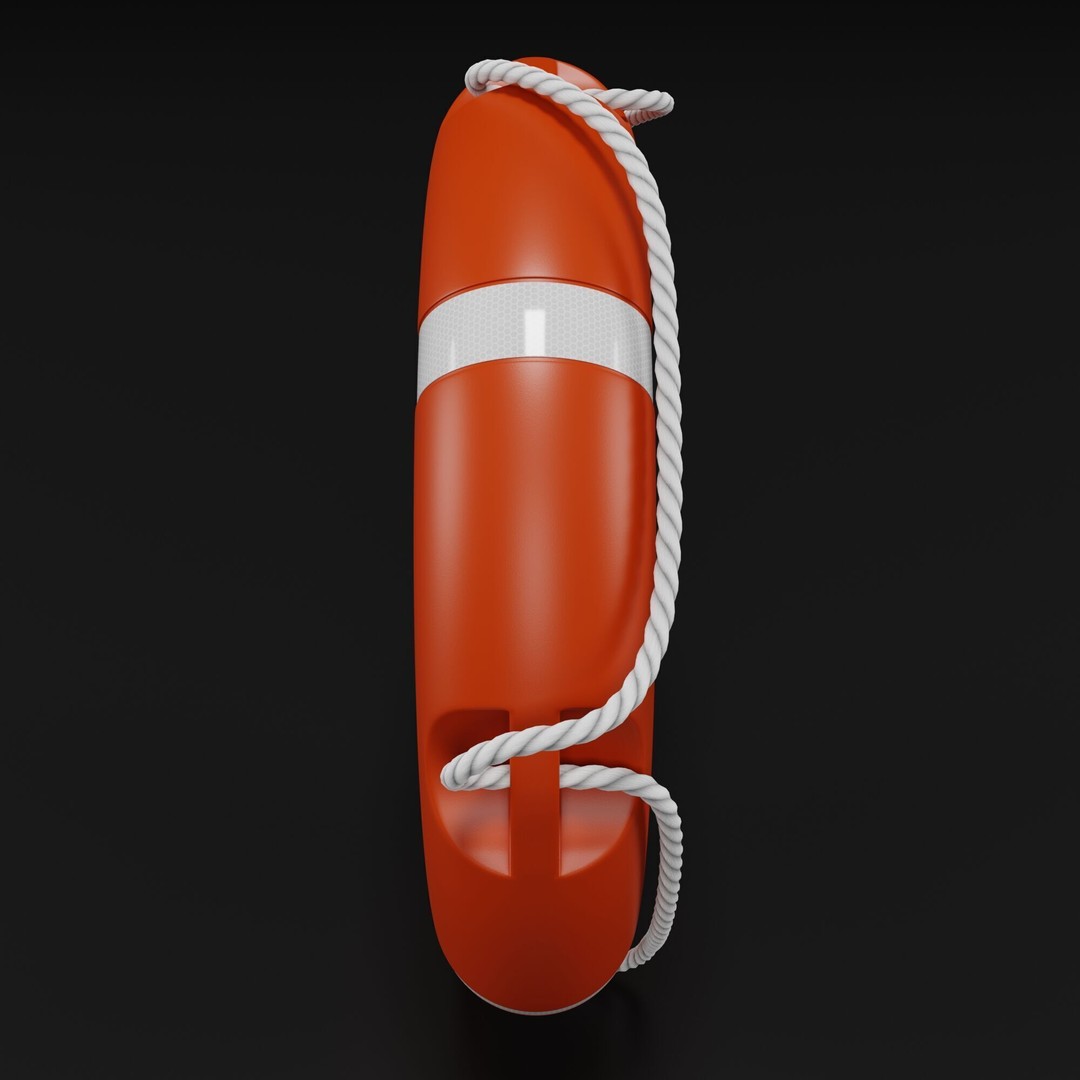 Life Buoy 3D Model – High Detail Rescue Ring, Blender & FBX Formats - View 6