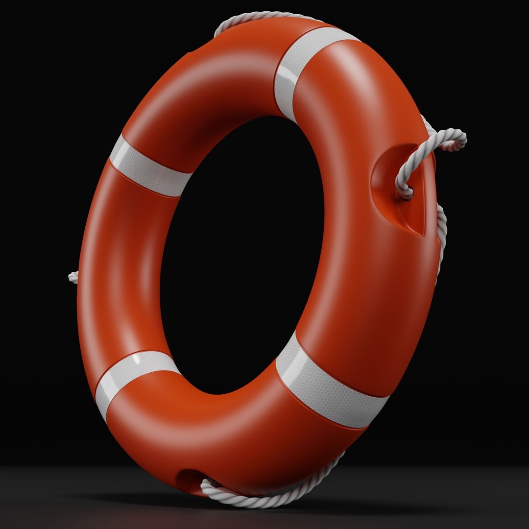 Life Buoy 3D Model – High Detail Rescue Ring, Blender & FBX Formats - View 7