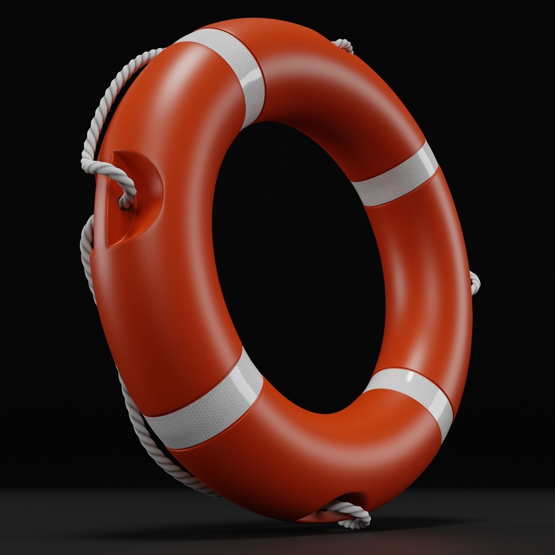 Life Buoy 3D Model – High Detail Rescue Ring, Blender & FBX Formats - View 9