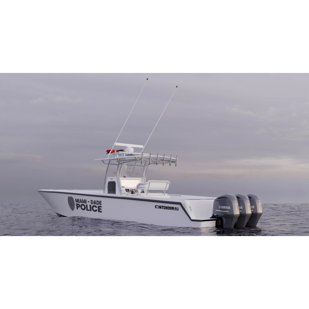 Contender Police Boat 3D Model – High Poly Game-Ready Asset, FBX - View 2