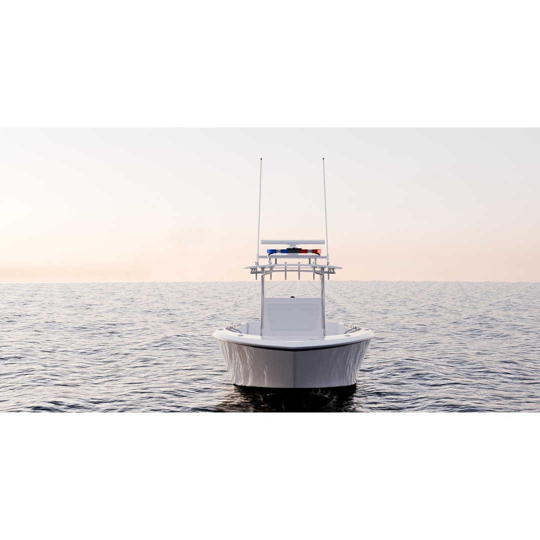 Contender Police Boat 3D Model – High Poly Game-Ready Asset, FBX - View 7