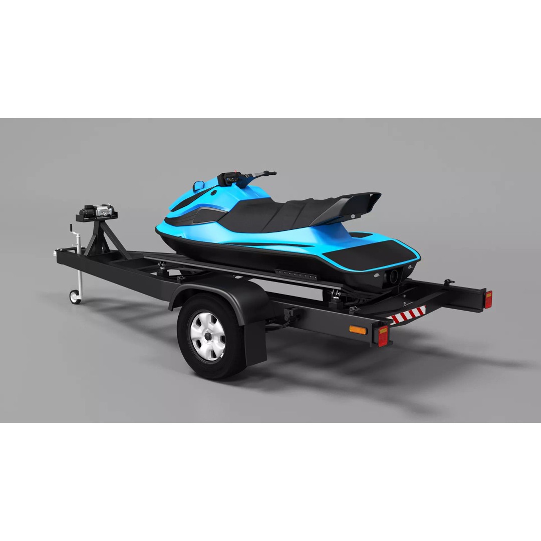 Water Scooter 3D Model – Detailed Recreational Watercraft, FBX