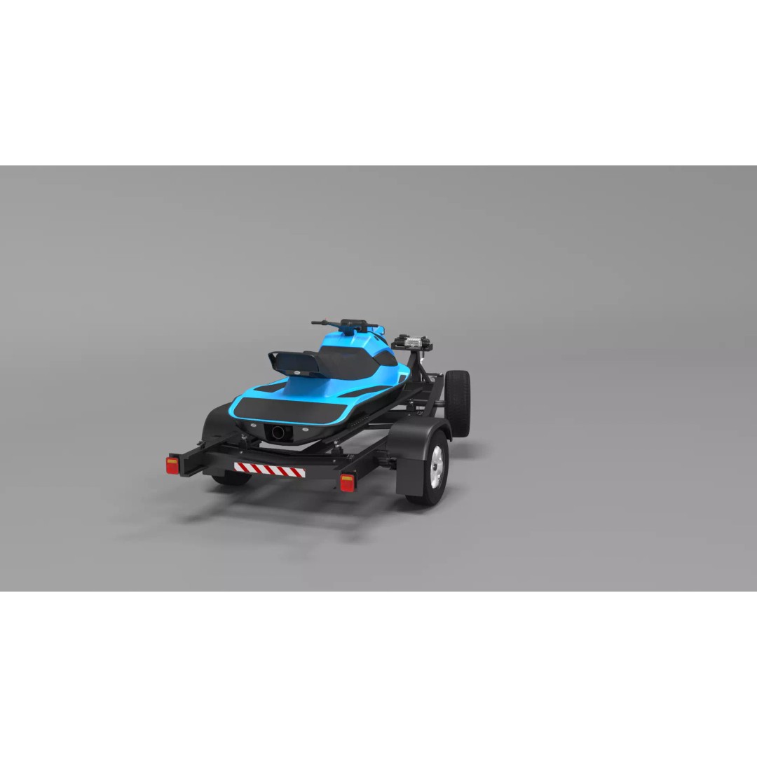 Water Scooter 3D Model – Detailed Recreational Watercraft, FBX - View 10