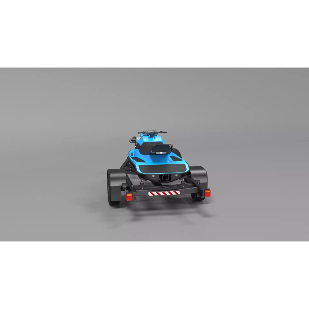 Water Scooter 3D Model – Detailed Recreational Watercraft, FBX - View 11