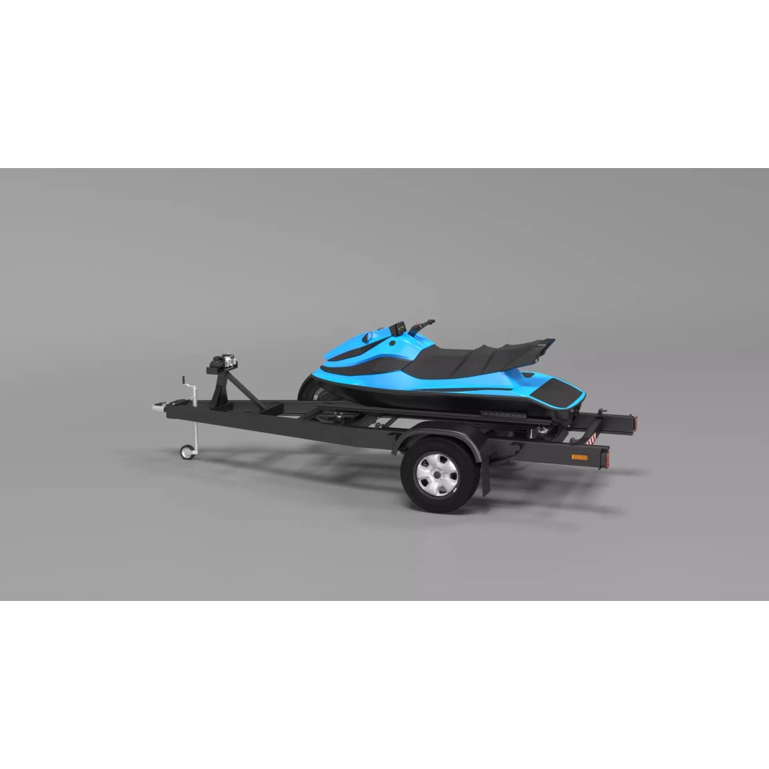 Water Scooter 3D Model – Detailed Recreational Watercraft, FBX - View 13