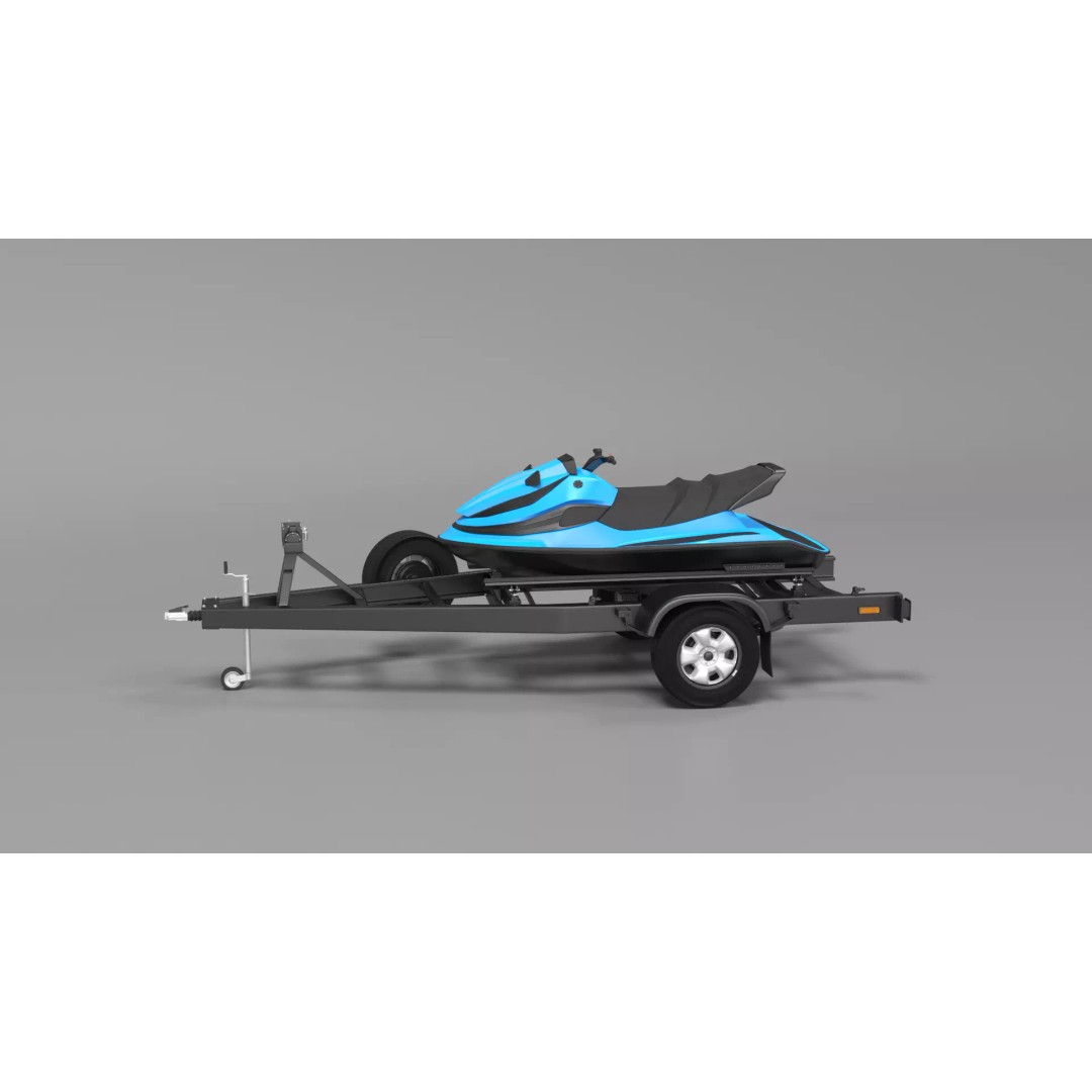 Water Scooter 3D Model – Detailed Recreational Watercraft, FBX - View 14
