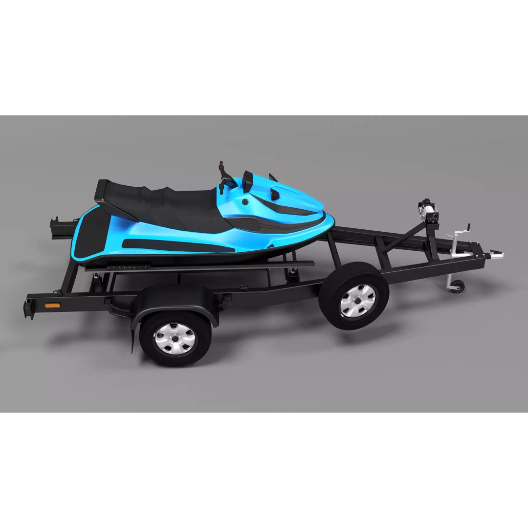 Water Scooter 3D Model – Detailed Recreational Watercraft, FBX - View 21