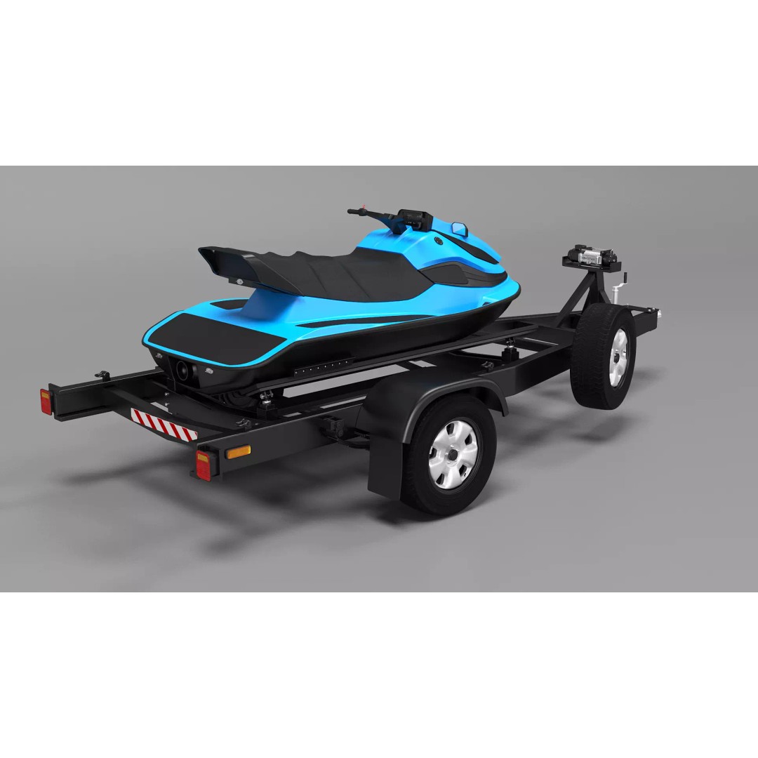 Water Scooter 3D Model – Detailed Recreational Watercraft, FBX - View 22