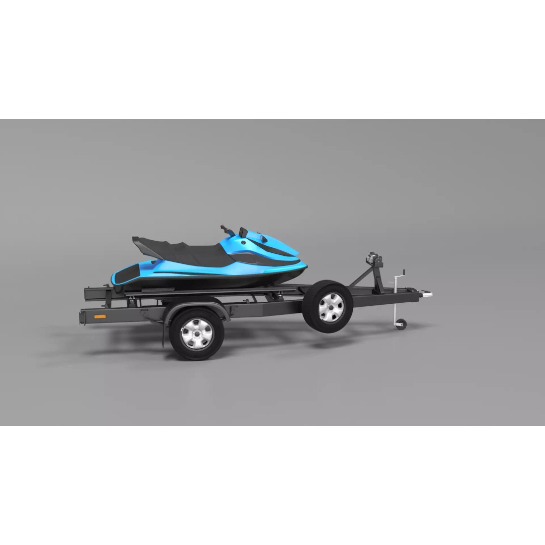 Water Scooter 3D Model – Detailed Recreational Watercraft, FBX - View 8