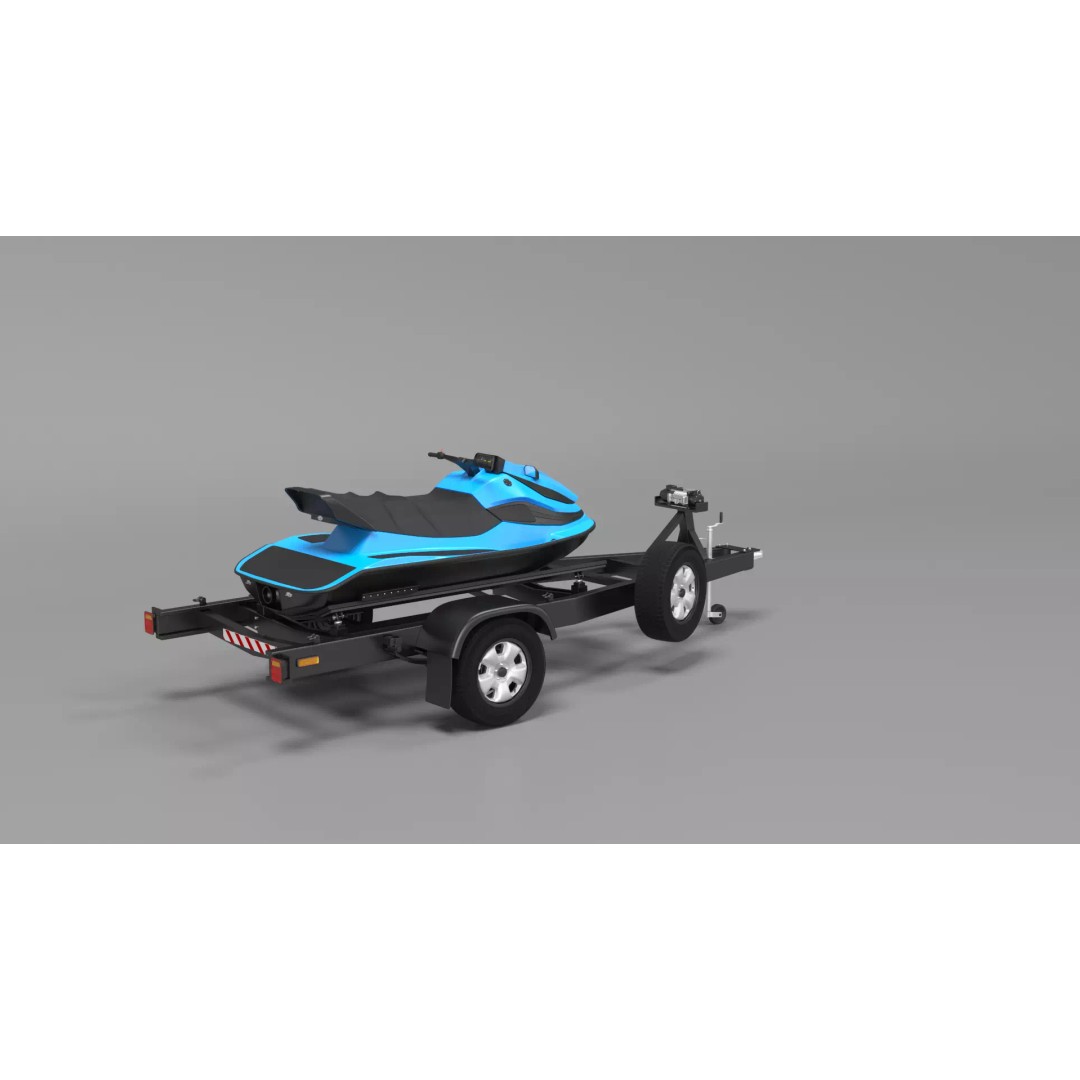 Water Scooter 3D Model – Detailed Recreational Watercraft, FBX - View 9