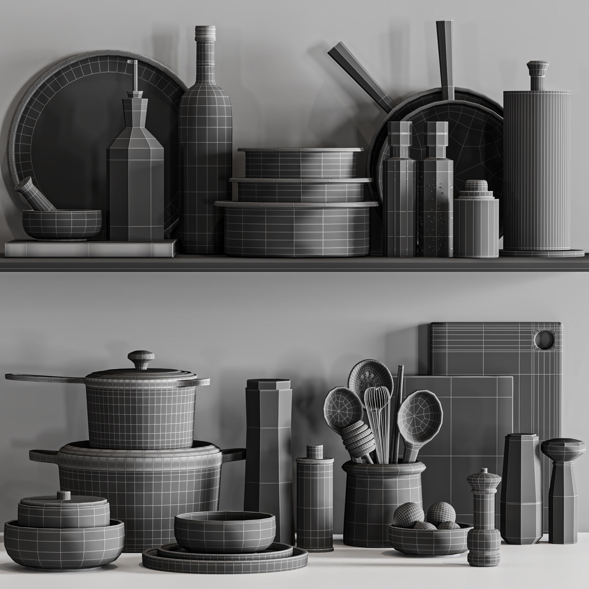 Kitchen Accessories - Game-Ready 3D Model