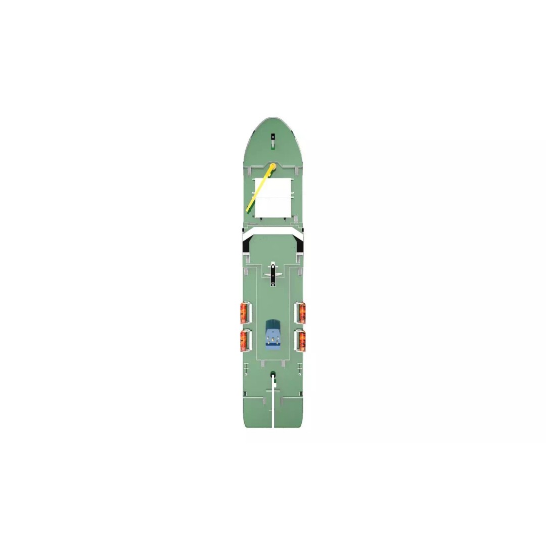 Cargo Liner 3D Model – Low Poly Industrial Watercraft, FBX - View 7