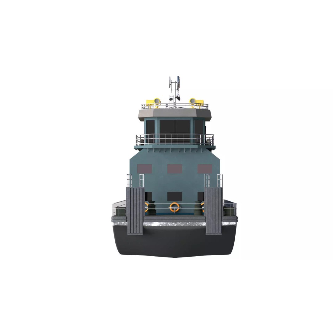 Harbor Tug Boat 3D Model – Low Poly Game Asset, FBX, PBR Textures - View 12