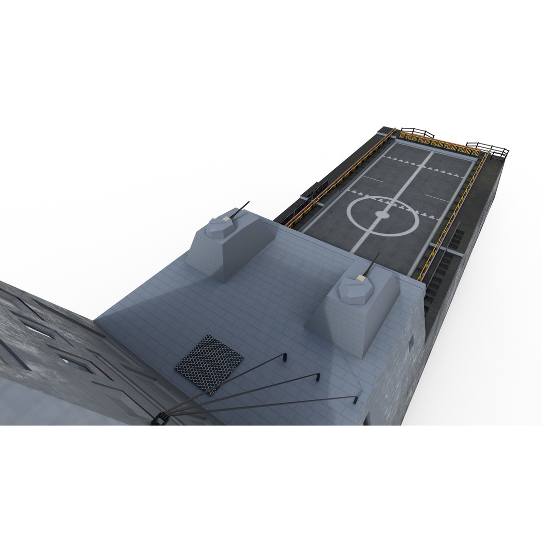 Zumwalt USS DDG 1000 Destroyer 3D Model – Low Poly Game Asset, FBX, PBR