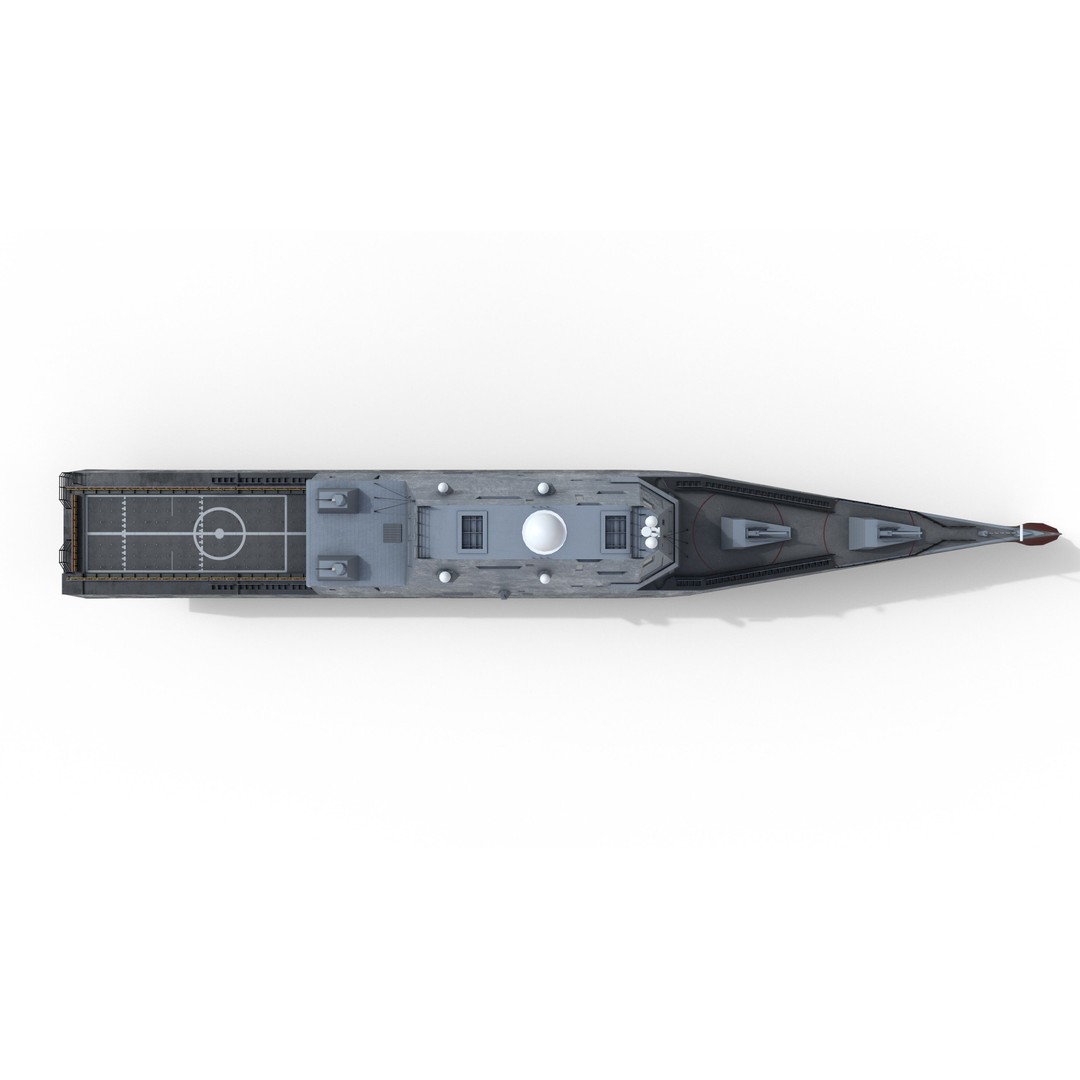 Zumwalt USS DDG 1000 Destroyer 3D Model – Low Poly Game Asset, FBX, PBR - View 10
