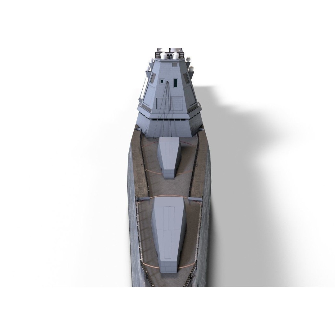 Zumwalt USS DDG 1000 Destroyer 3D Model – Low Poly Game Asset, FBX, PBR - View 19