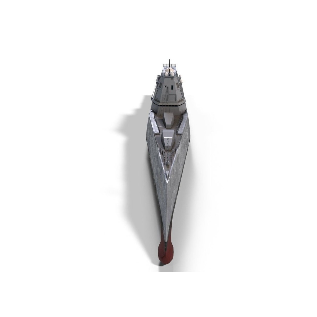 Zumwalt USS DDG 1000 Destroyer 3D Model – Low Poly Game Asset, FBX, PBR - View 31