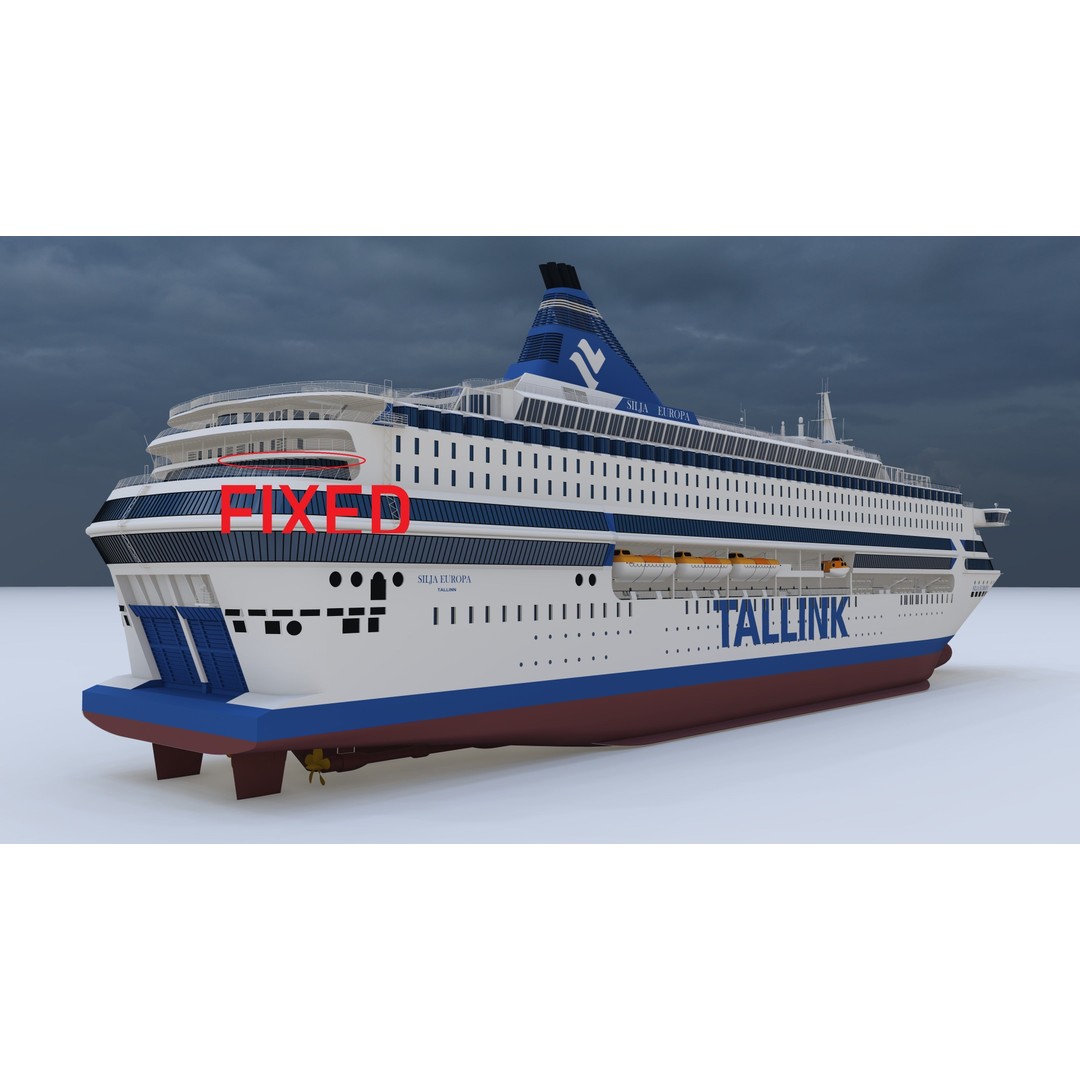 Silja Europa 3D Model – Detailed Ferry Watercraft for SketchUp