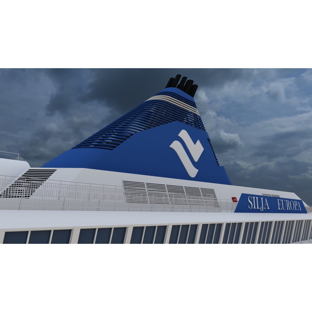 Silja Europa 3D Model – Detailed Ferry Watercraft for SketchUp - View 10