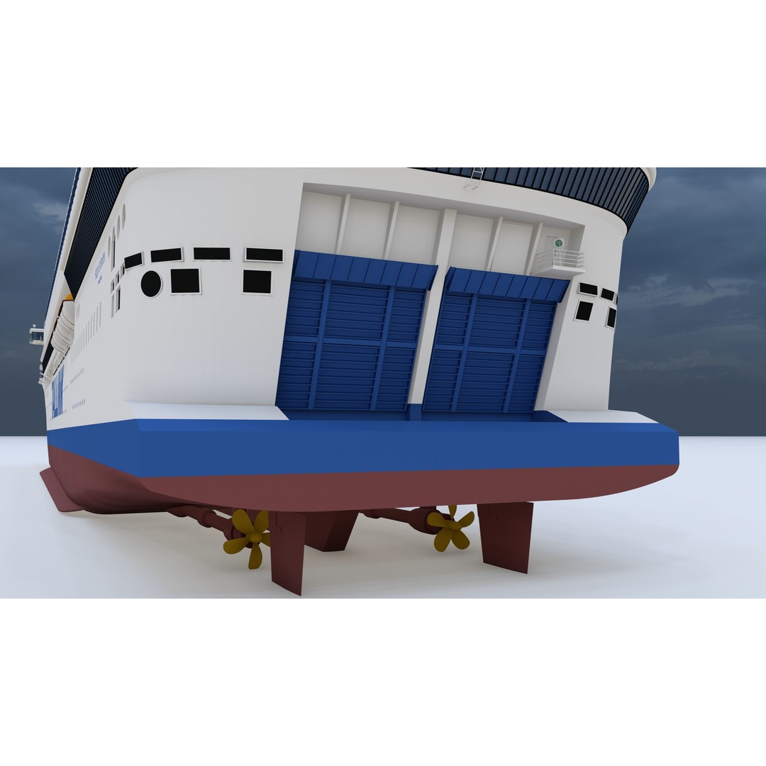 Silja Europa 3D Model – Detailed Ferry Watercraft for SketchUp - View 11