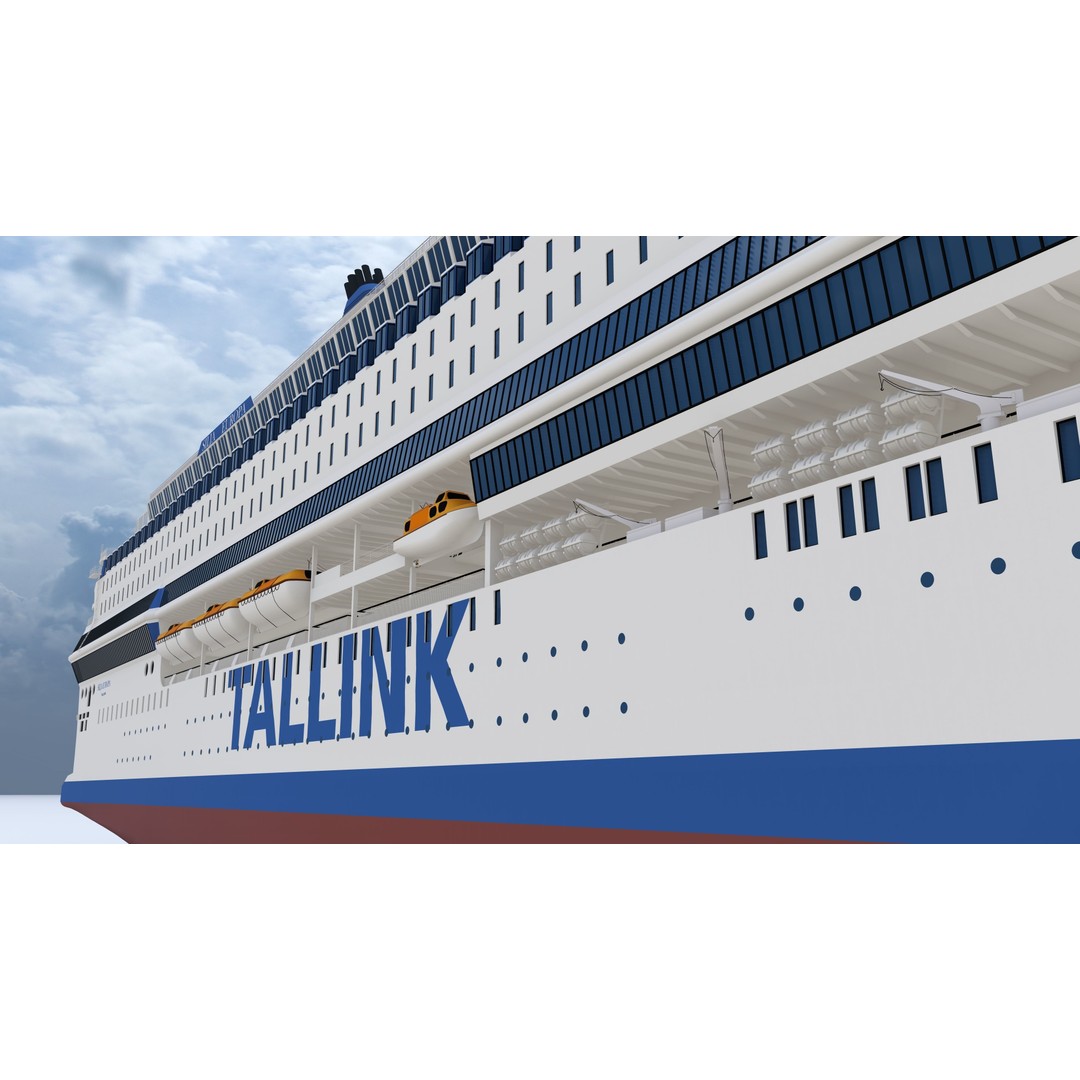 Silja Europa 3D Model – Detailed Ferry Watercraft for SketchUp - View 12