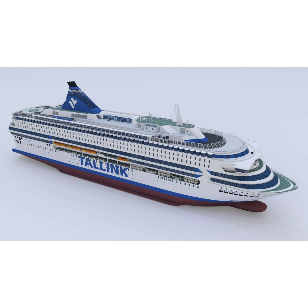 Silja Europa 3D Model – Detailed Ferry Watercraft for SketchUp - View 2