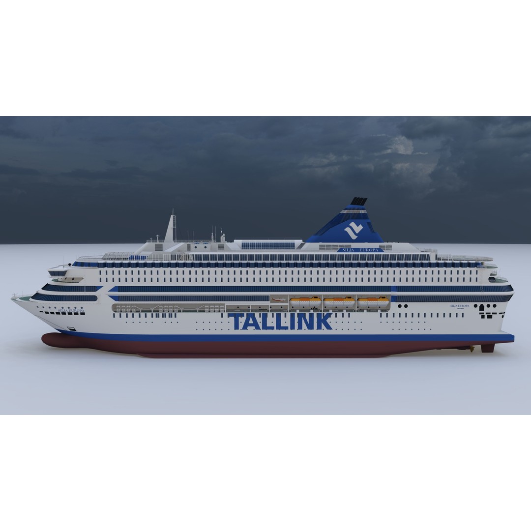 Silja Europa 3D Model – Detailed Ferry Watercraft for SketchUp - View 5