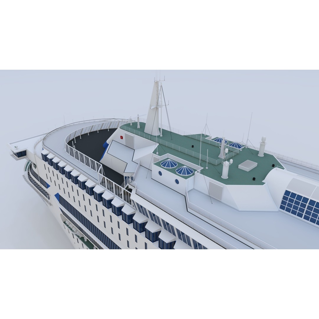 Silja Europa 3D Model – Detailed Ferry Watercraft for SketchUp - View 7