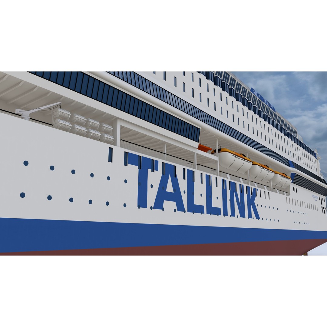 Silja Europa 3D Model – Detailed Ferry Watercraft for SketchUp - View 9