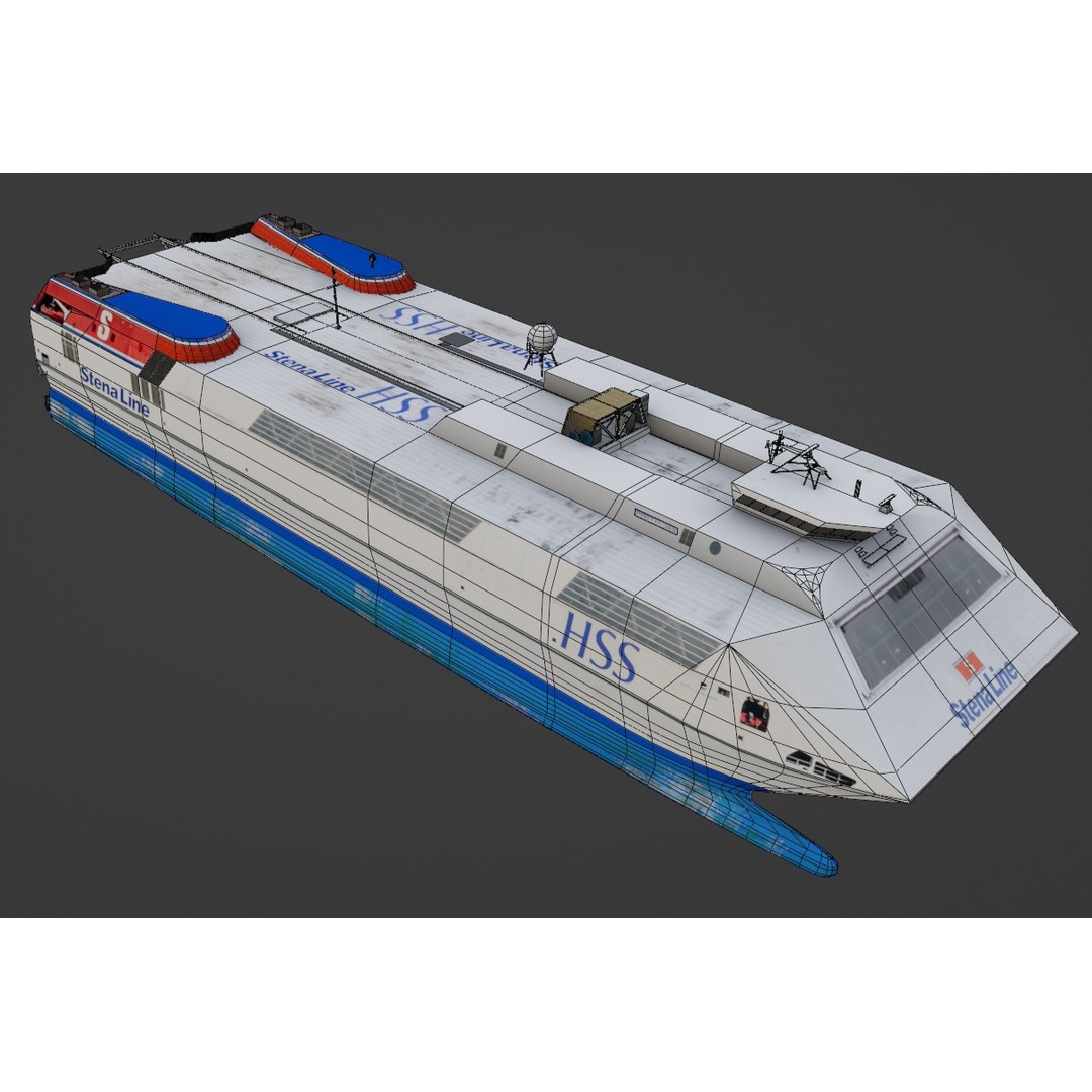 Stena Explorer 3D Model – Low Poly Watercraft, FBX PBR Textures