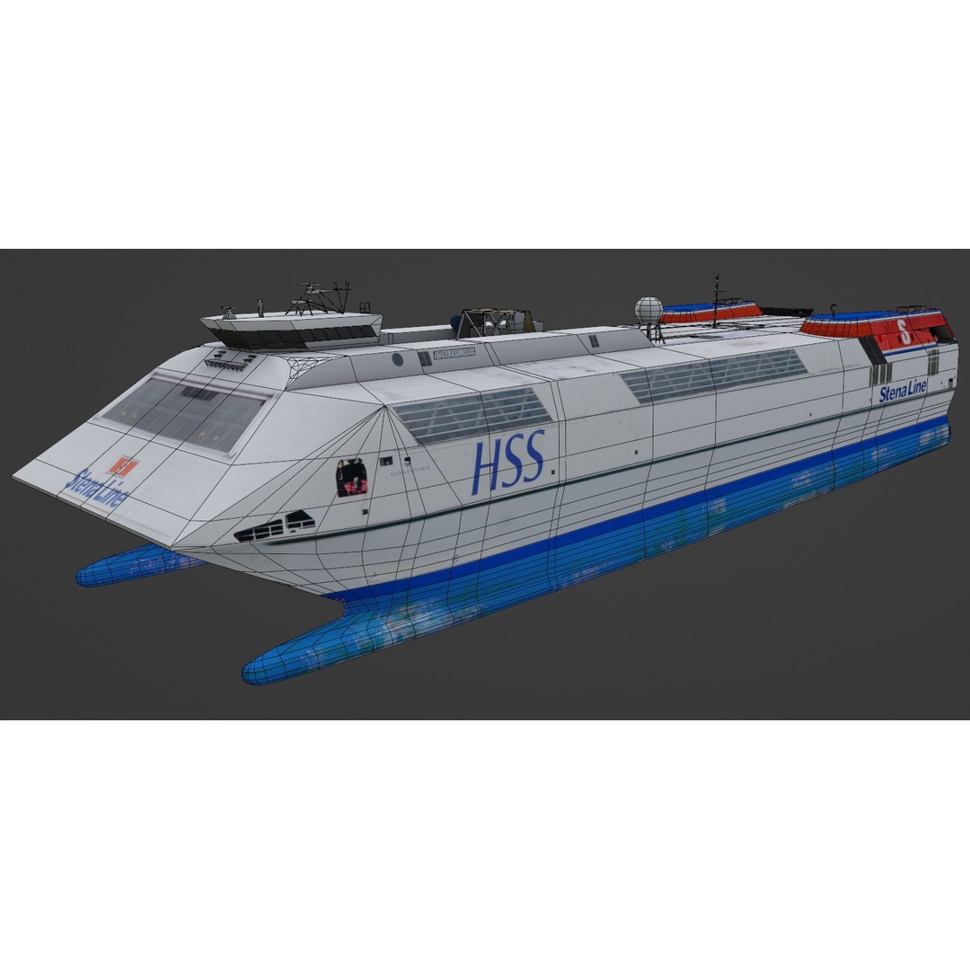 Stena Explorer 3D Model – Low Poly Watercraft, FBX PBR Textures - View 11