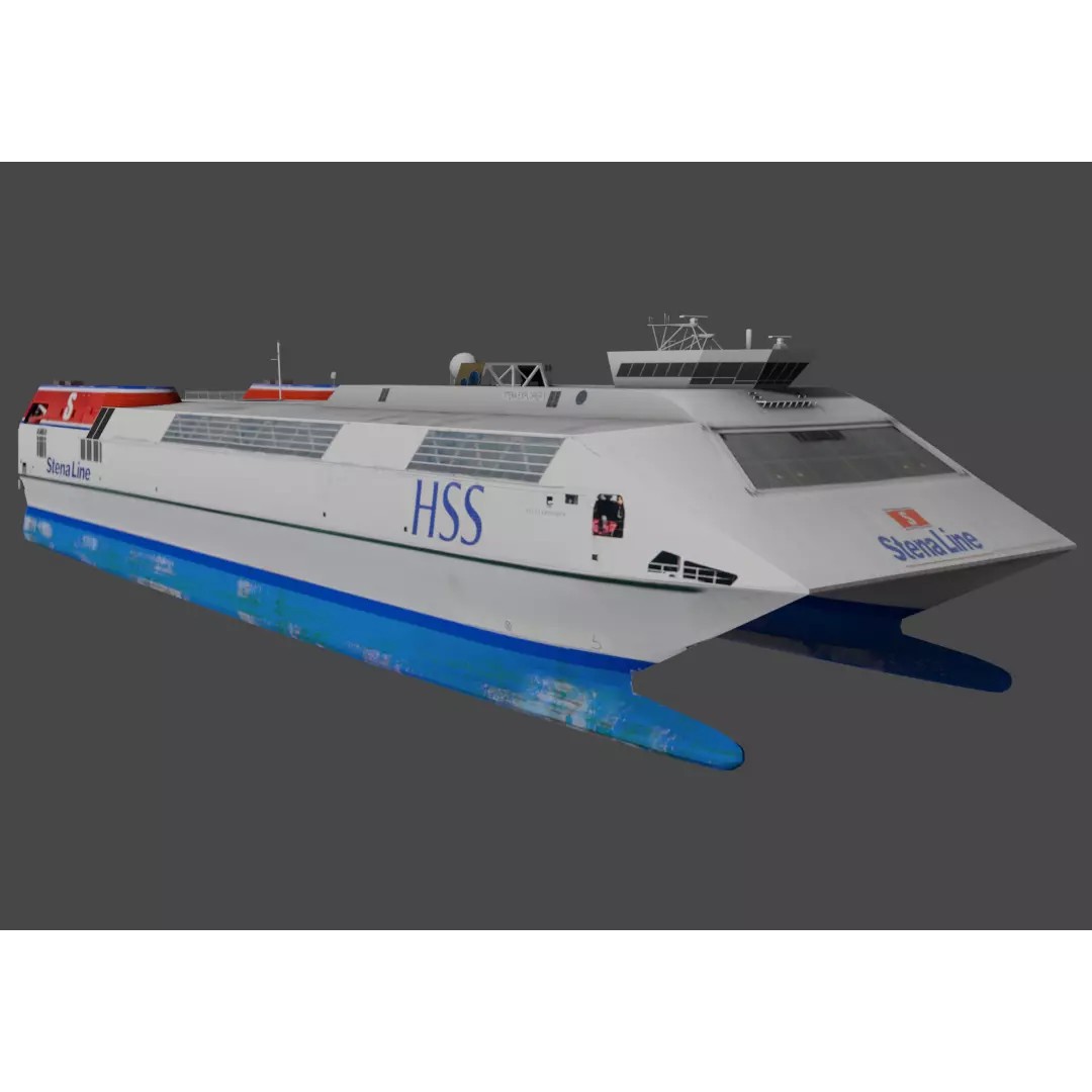 Stena Explorer 3D Model – Low Poly Watercraft, FBX PBR Textures - View 2