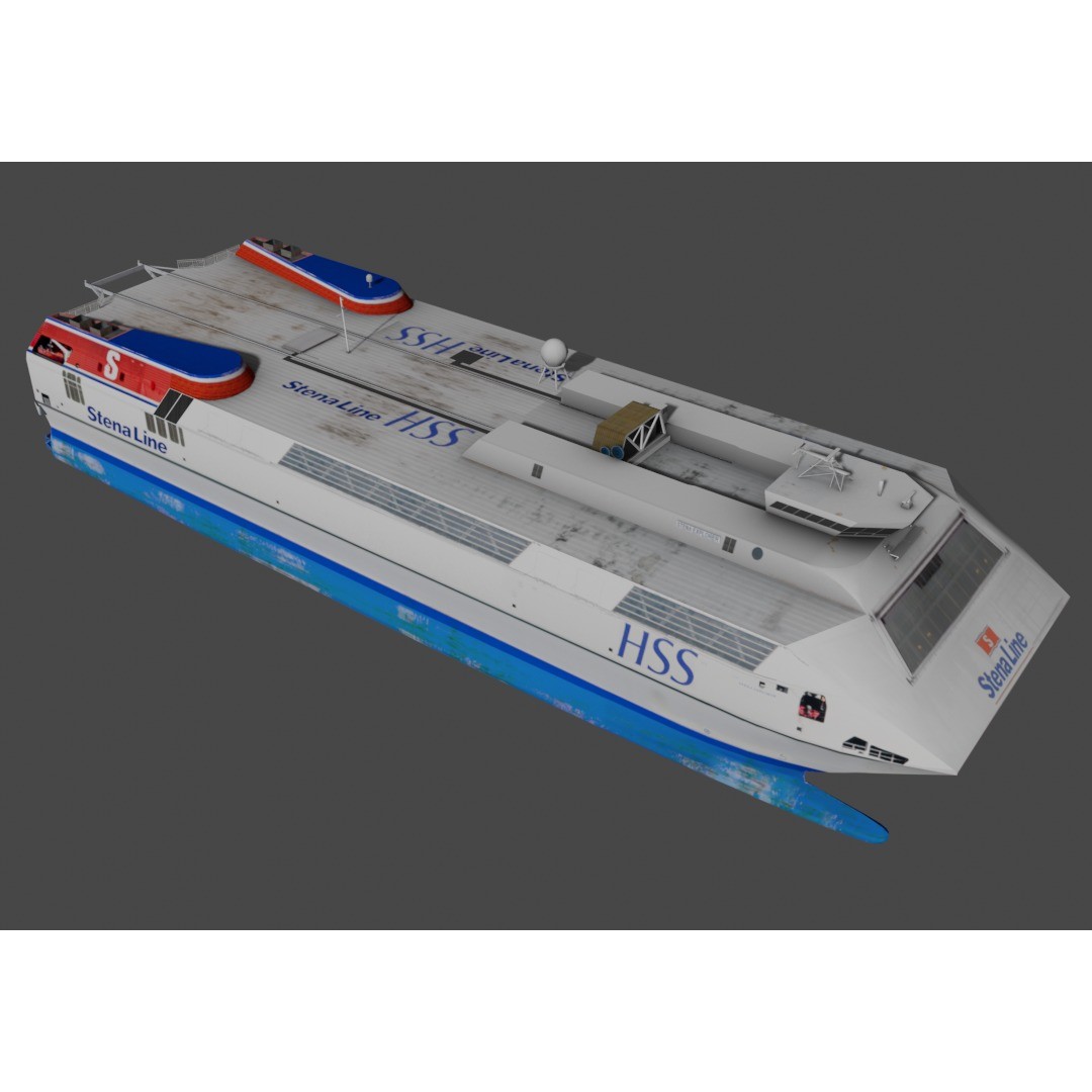 Stena Explorer 3D Model – Low Poly Watercraft, FBX PBR Textures - View 3