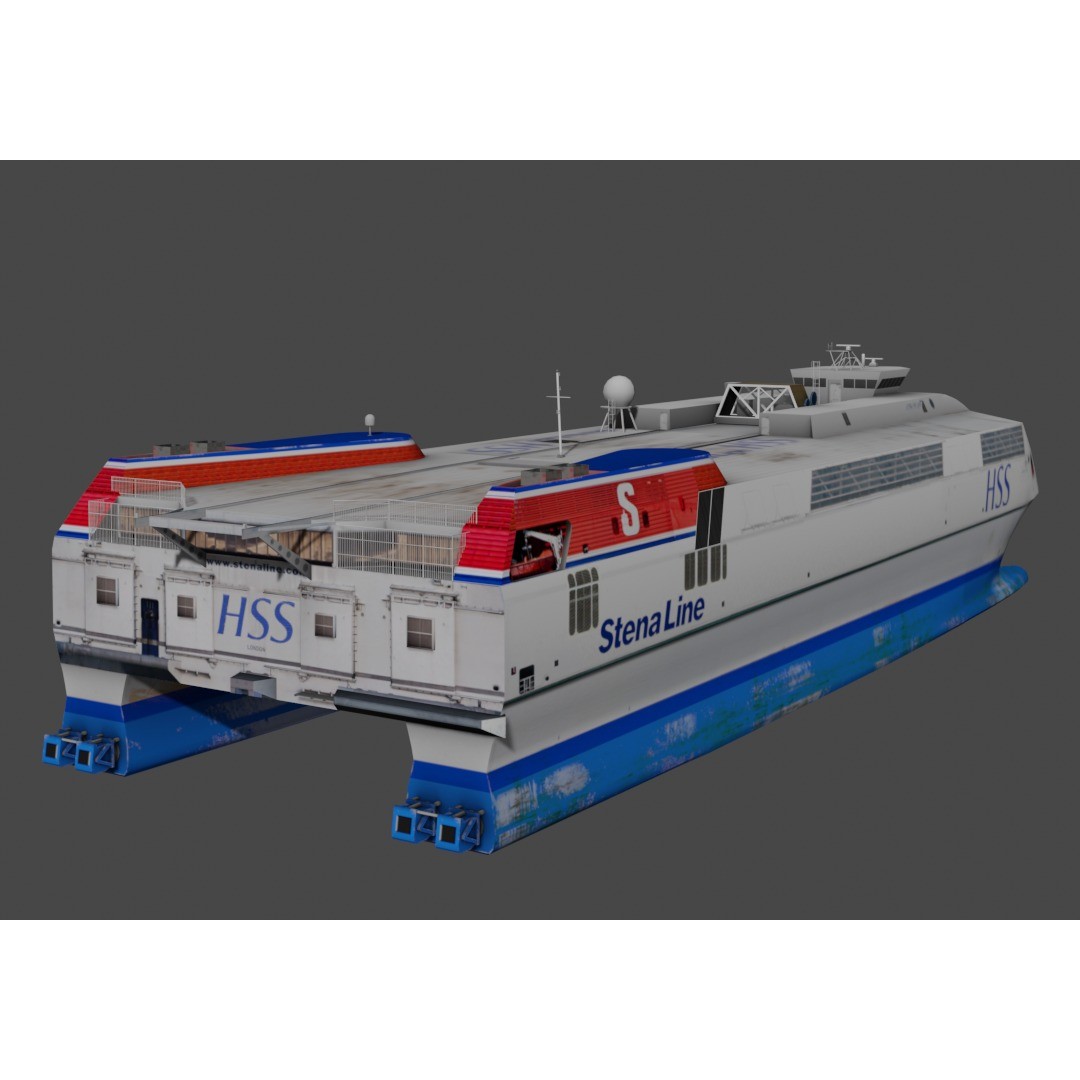 Stena Explorer 3D Model – Low Poly Watercraft, FBX PBR Textures - View 4
