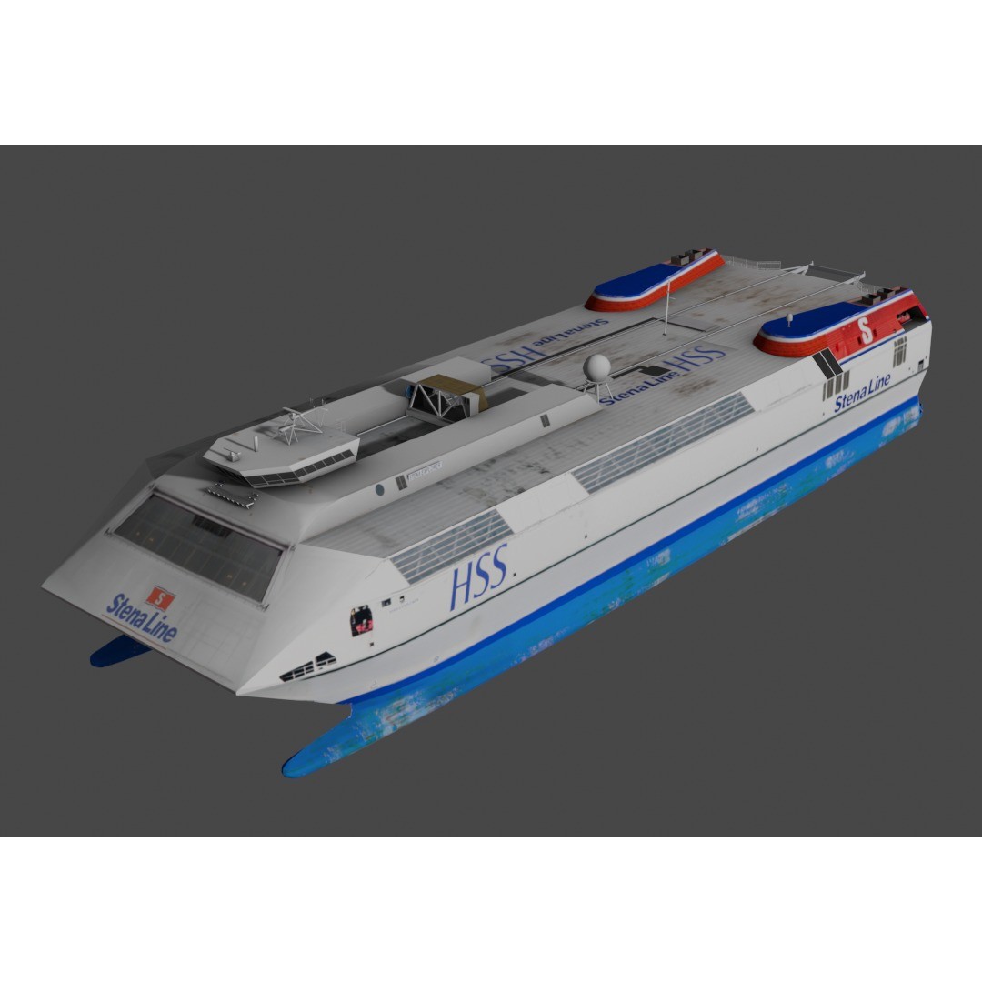 Stena Explorer 3D Model – Low Poly Watercraft, FBX PBR Textures - View 7