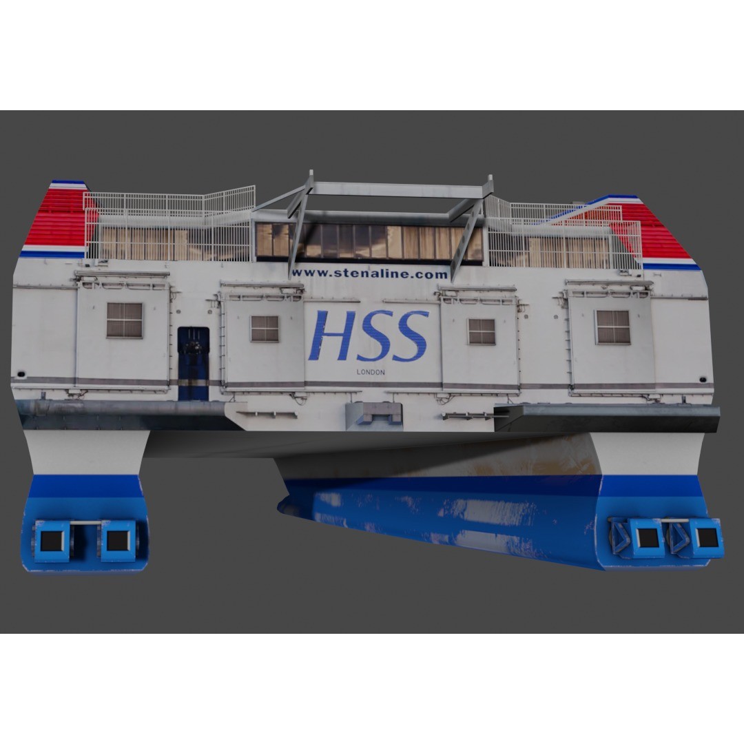Stena Explorer 3D Model – Low Poly Watercraft, FBX PBR Textures - View 9