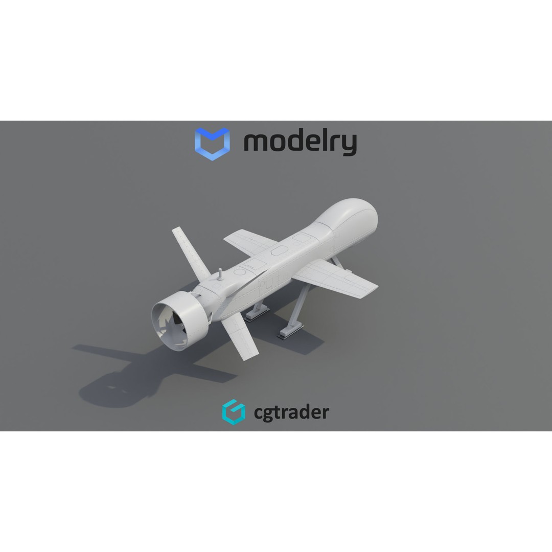 Military USV 3D Model – High Poly Unmanned Underwater Vehicle, FBX - View 4