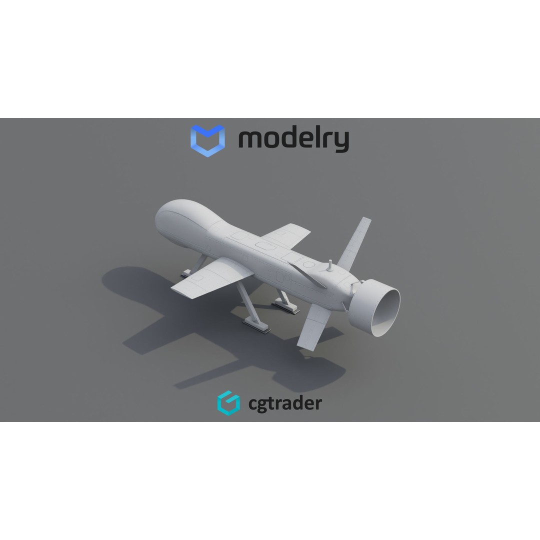 Military USV 3D Model – High Poly Unmanned Underwater Vehicle, FBX - View 5