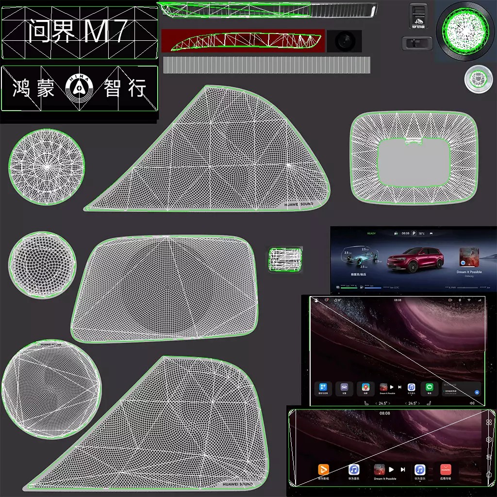 HUAWEI HIMA AITO M7 Ultra 3D Model – Low Poly SUV with Interior, FBX