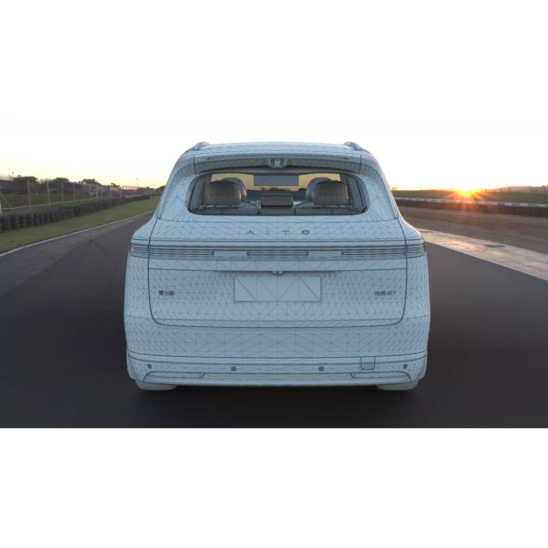 HUAWEI HIMA AITO M7 Ultra 3D Model – Low Poly SUV with Interior, FBX - View 33