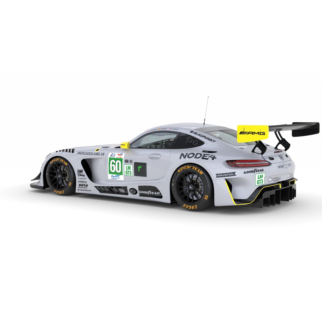 Mercedes-AMG LMGT3 2025 3D Model – High Poly Racing Asset, FBX, OBJ - View 10