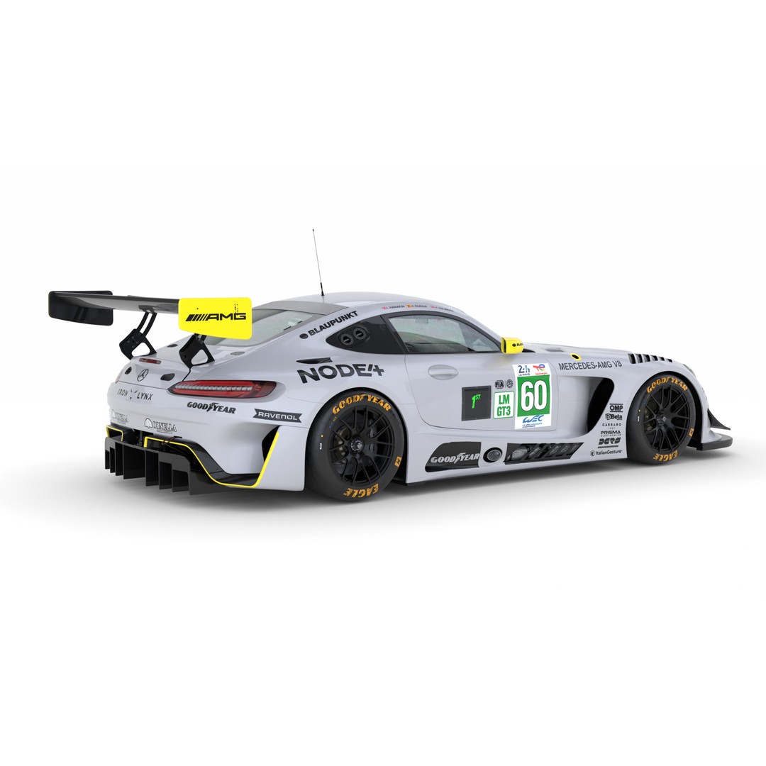 Mercedes-AMG LMGT3 2025 3D Model – High Poly Racing Asset, FBX, OBJ - View 11