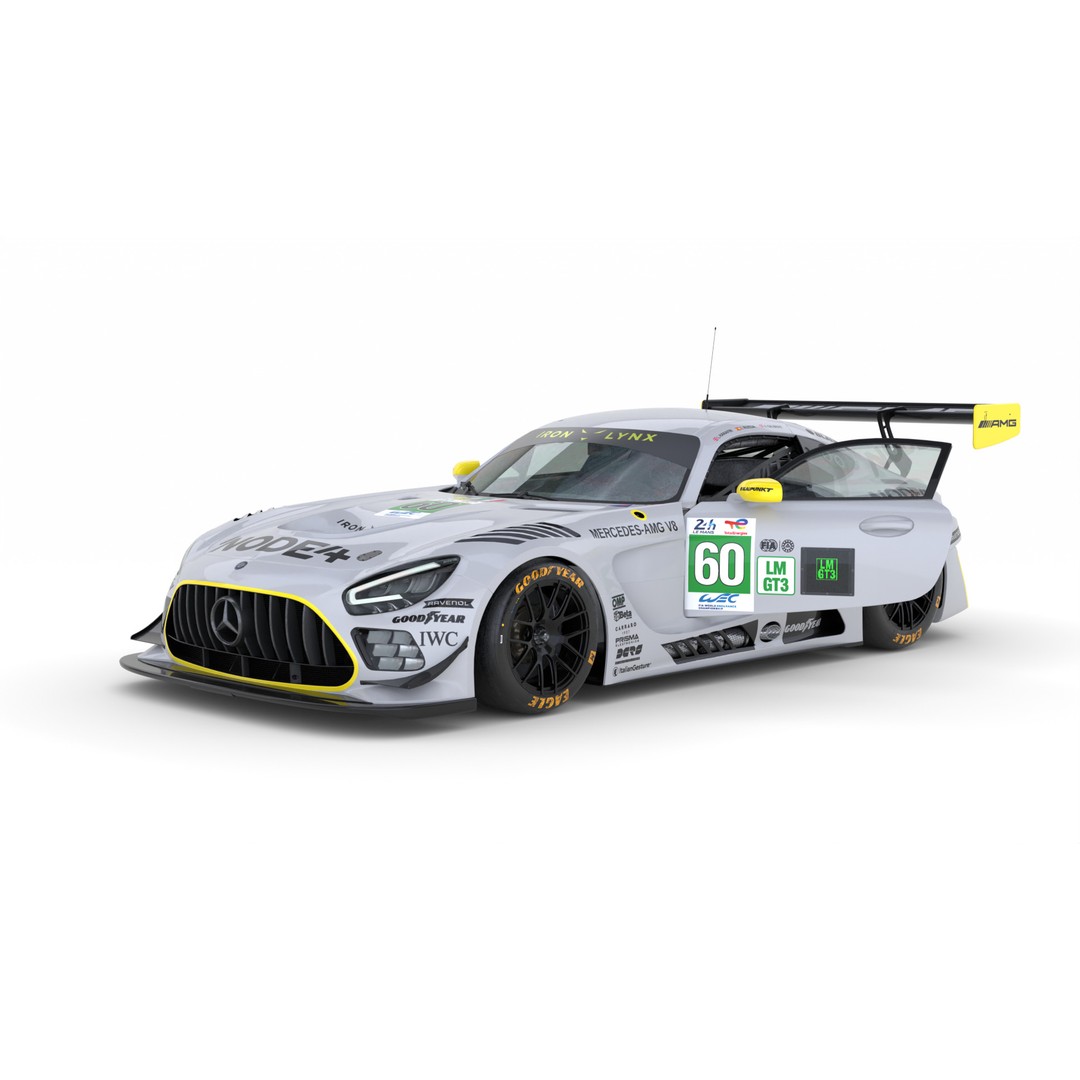 Mercedes-AMG LMGT3 2025 3D Model – High Poly Racing Asset, FBX, OBJ - View 12