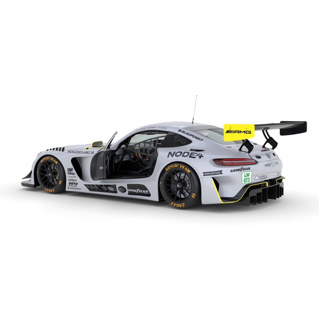 Mercedes-AMG LMGT3 2025 3D Model – High Poly Racing Asset, FBX, OBJ - View 13