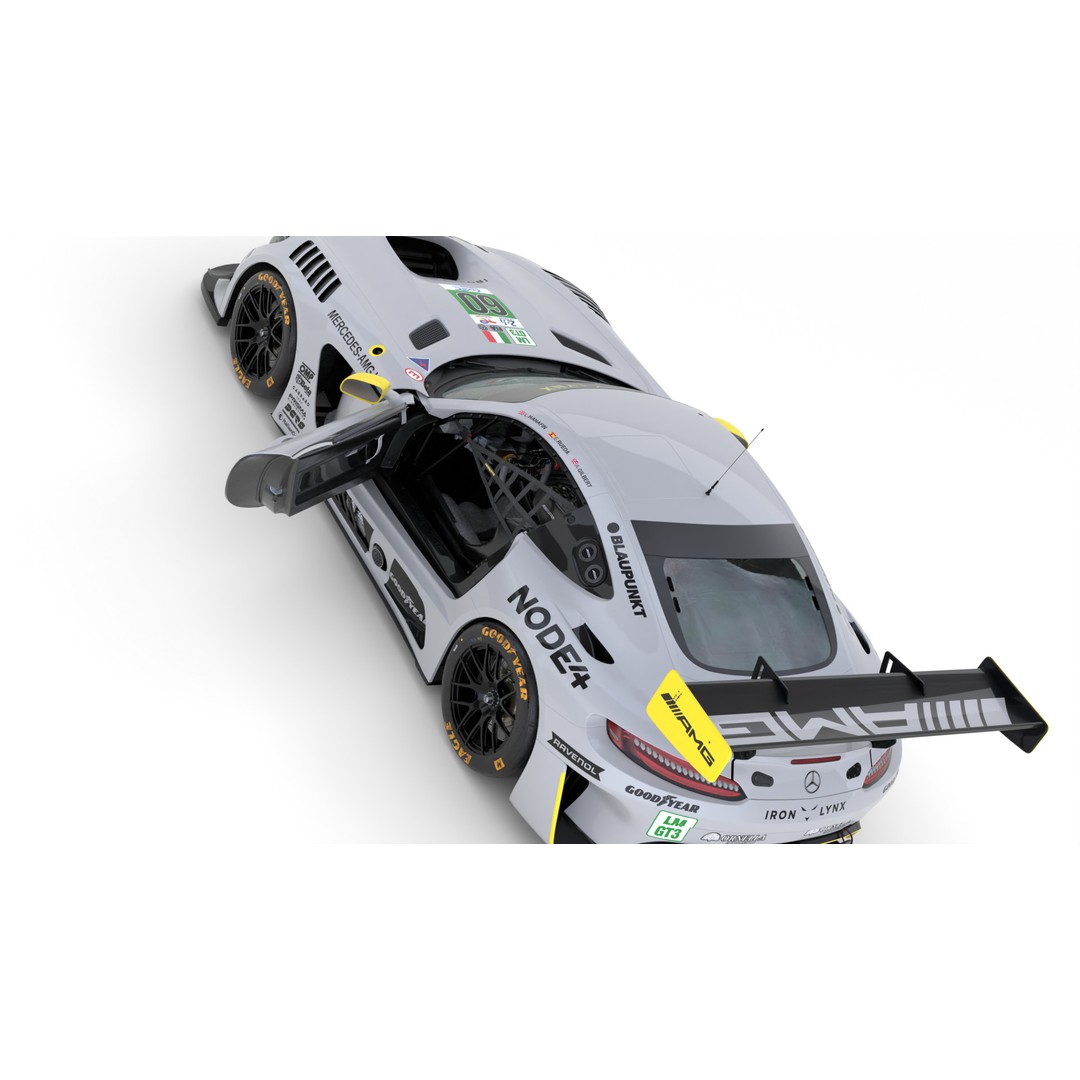 Mercedes-AMG LMGT3 2025 3D Model – High Poly Racing Asset, FBX, OBJ - View 18