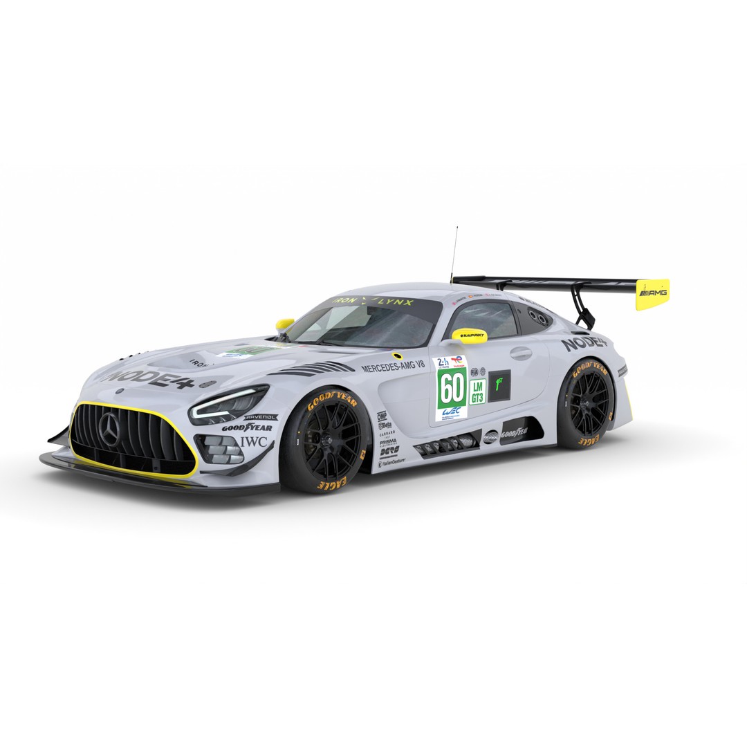 Mercedes-AMG LMGT3 2025 3D Model – High Poly Racing Asset, FBX, OBJ - View 6