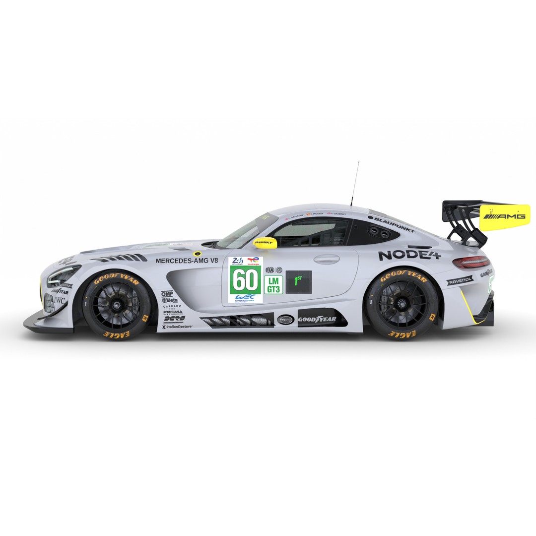 Mercedes-AMG LMGT3 2025 3D Model – High Poly Racing Asset, FBX, OBJ - View 7